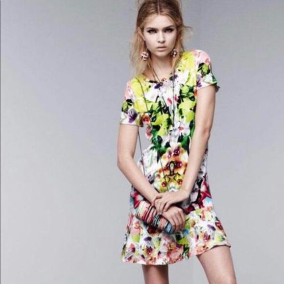 Prabal Gurung f/Target NWOT Women's First Date Floral Drop Waist Ruffle Dress S - Picture 1 of 6